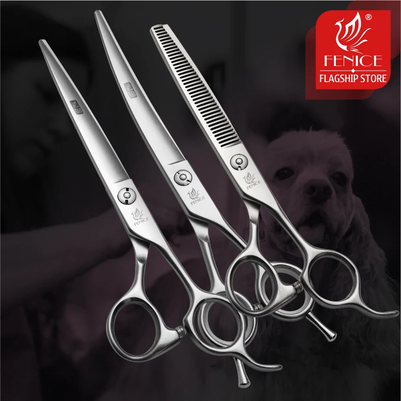 Professional Pet Grooming Scissors Curved - Fenice 6,5/7,0/7,5/8,0 набор ножниц для ухода