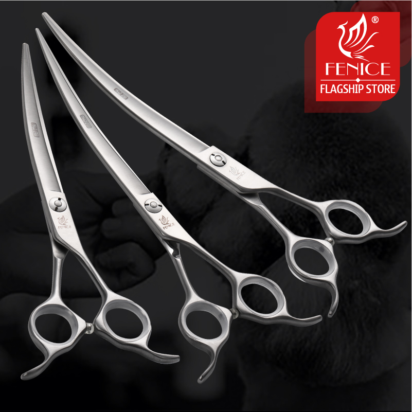 Professional Pet Grooming Scissors Curved - FeniceJP440C стальные 6,5/7,5 дюймов ножницы для