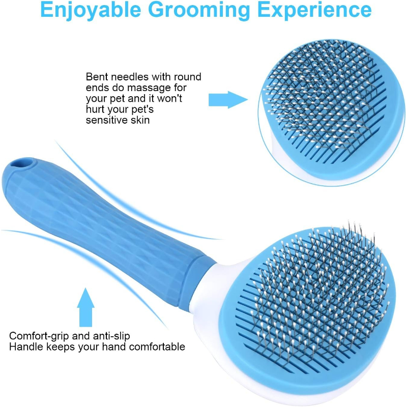 Самоочищающаяся щетка-слайкер  – обзор и цена Slicker Brush Self Cleaning Pet Grooming