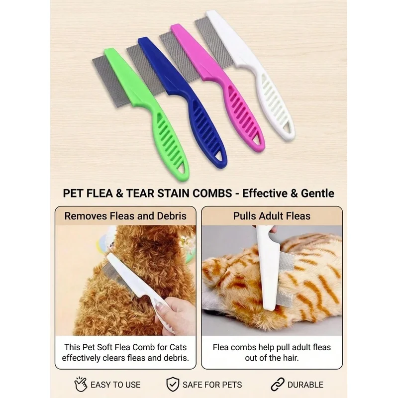 Гребень для удаления пятен от  – обзор и цена Flea Comb Fine Tooth Pet Tear Stain