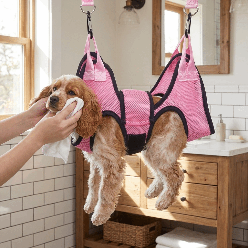 Регулируемая сетчатая подвесна – обзор и цена Pet Grooming Hammock Sling Restraint