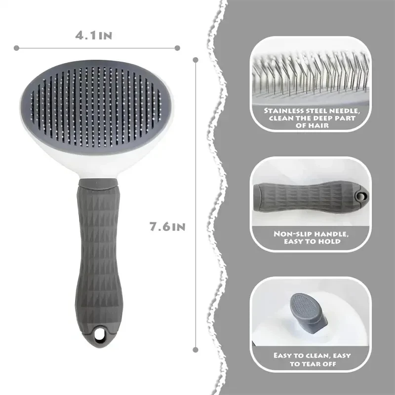 Самоочищающаяся расческа для у – обзор и цена Slicker Brush Self Cleaning Pet Grooming