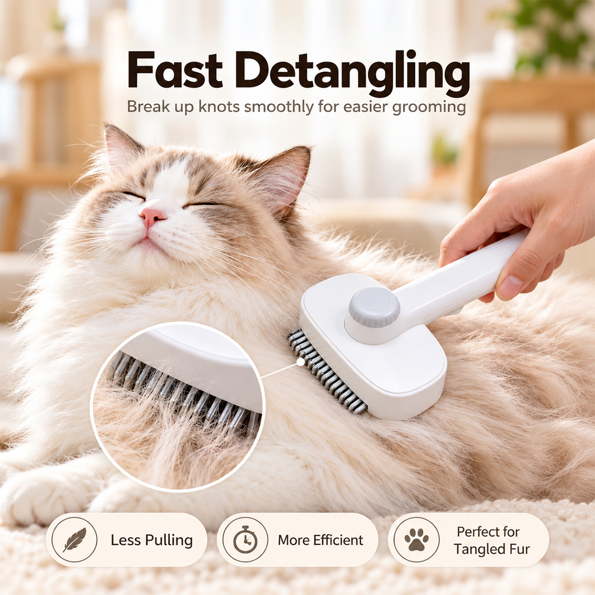 1 шт. 2-в-1: щетка для ухода з – обзор и цена Slicker Brush Self Cleaning Pet Grooming