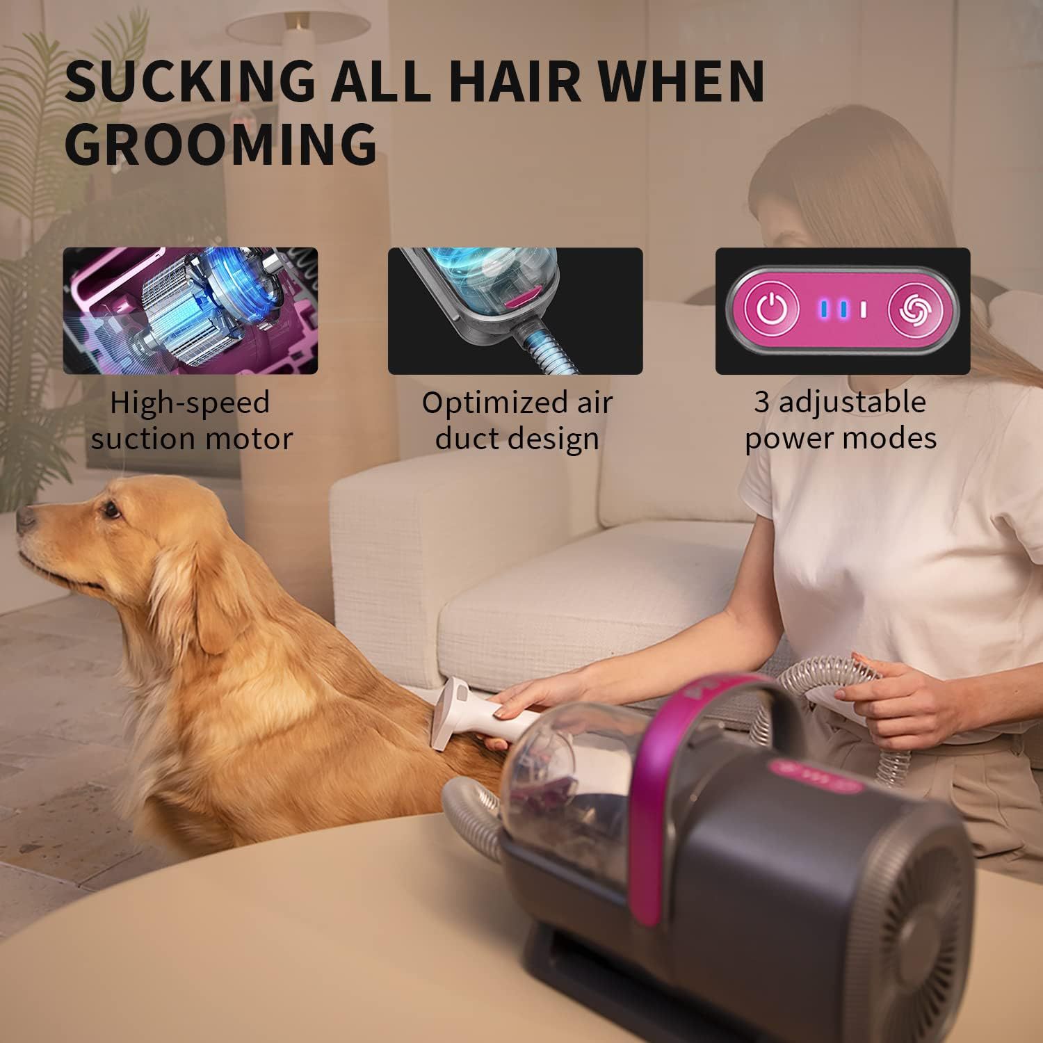 PETKIT Airclipper Вакуумный ко – обзор и цена Pet Grooming Vacuum Suction Kit 5 In 1
