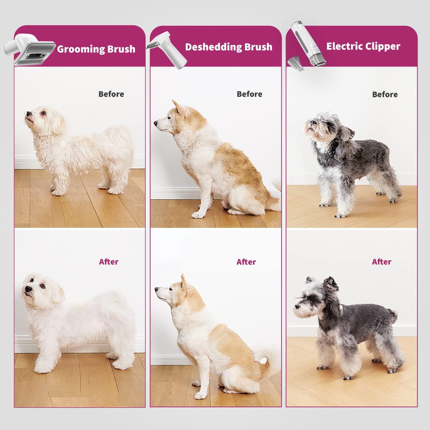 PETKIT Airclipper Вакуумный ко – обзор и цена Pet Grooming Vacuum Suction Kit 5 In 1