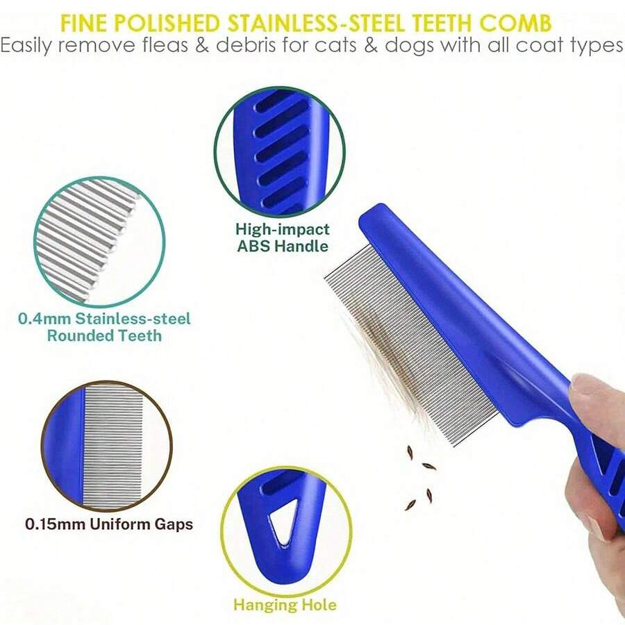 Набор из 4/6 предметов: расчес – обзор и цена Flea Comb Fine Tooth Pet Tear Stain