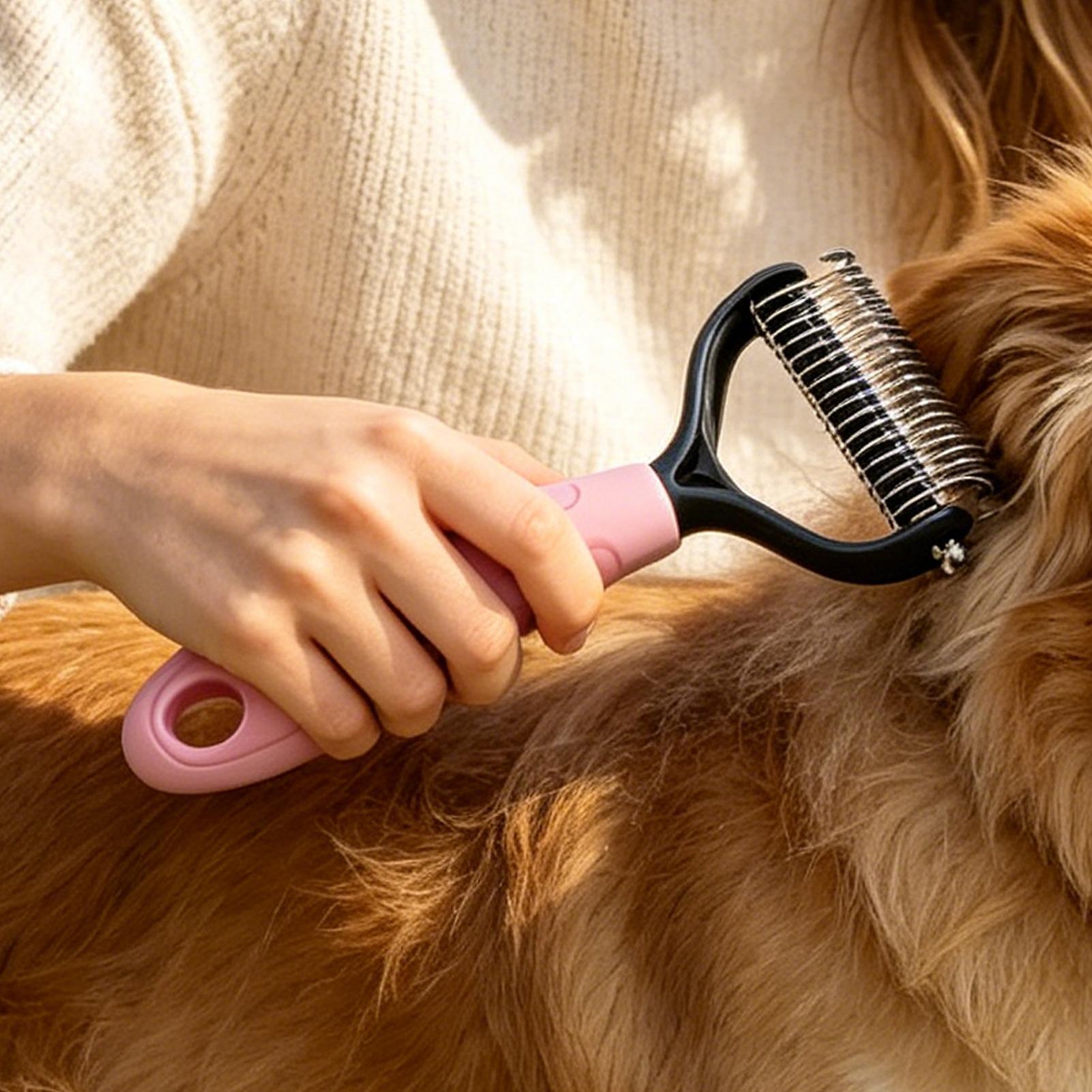 Двусторонняя щетка для вычесыв – обзор и цена Undercoat Rake Dematting Tool Dog Shedding