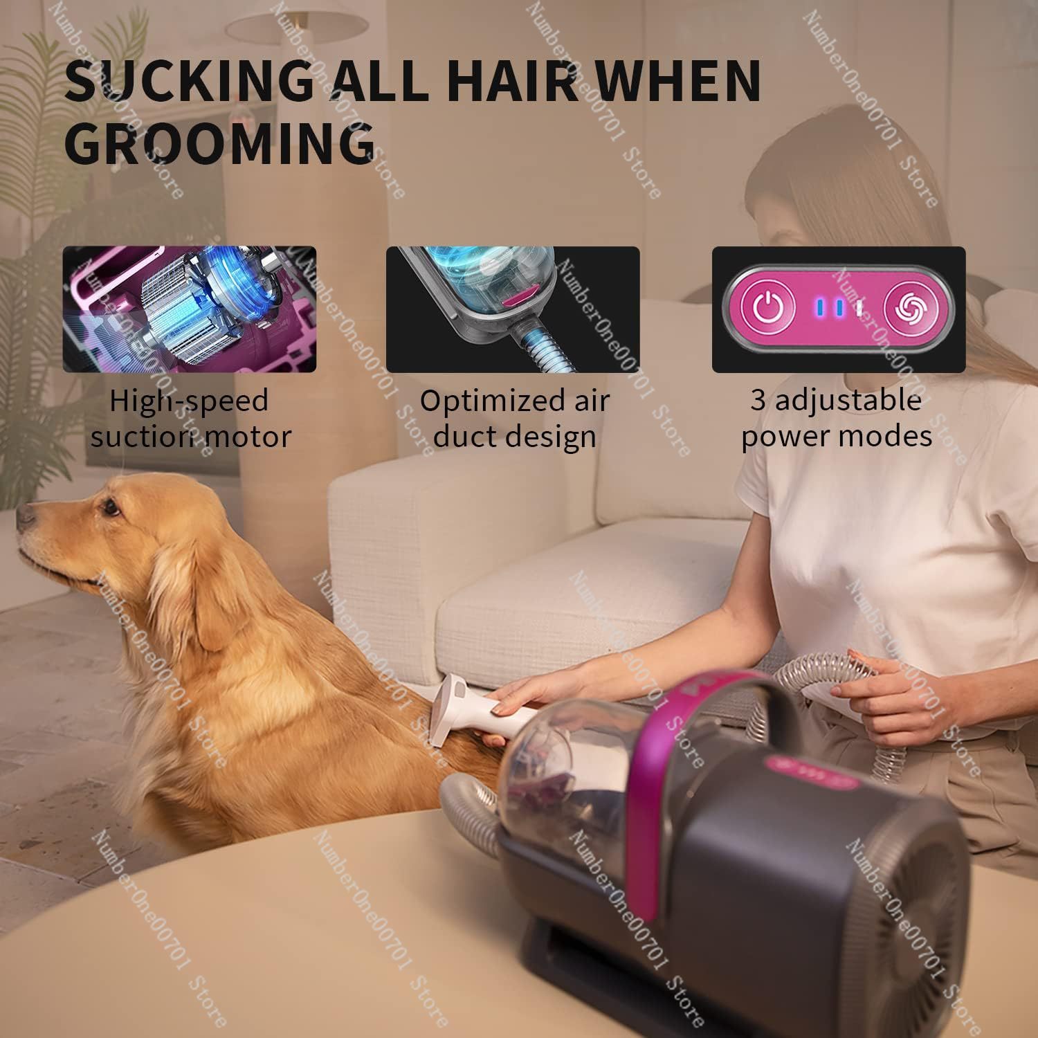 Многофункциональный набор для  – обзор и цена Pet Grooming Vacuum Suction Kit 5 In 1