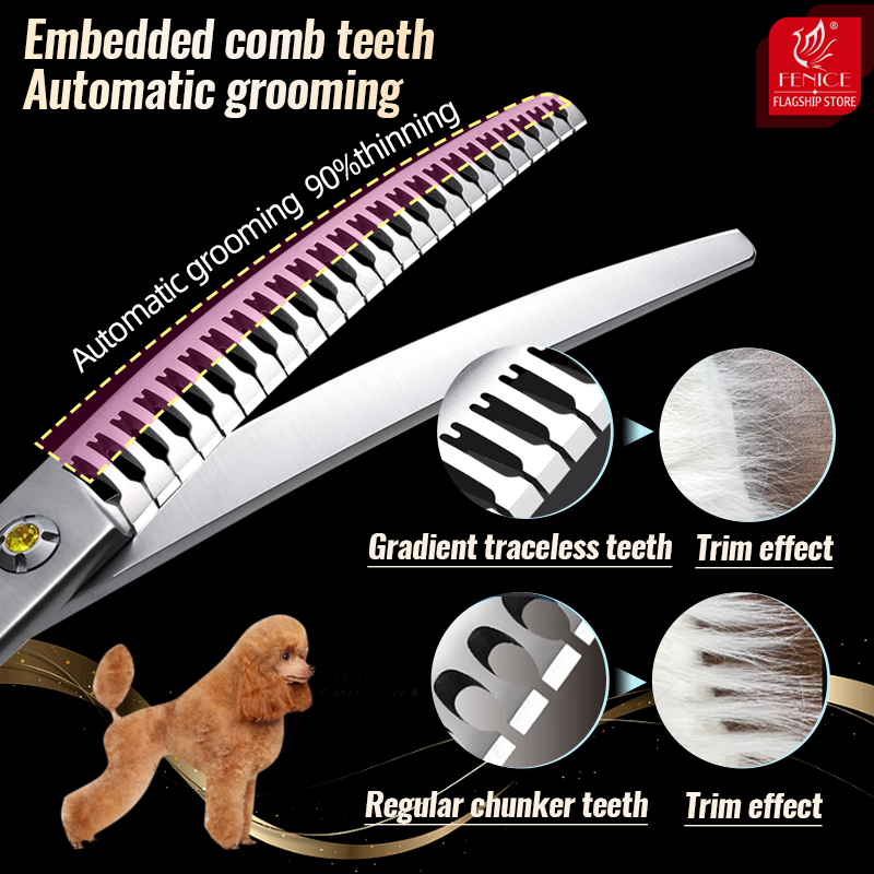 Fenice 7 дюймов VG10 профессио – обзор и цена Professional Pet Grooming Scissors Curved