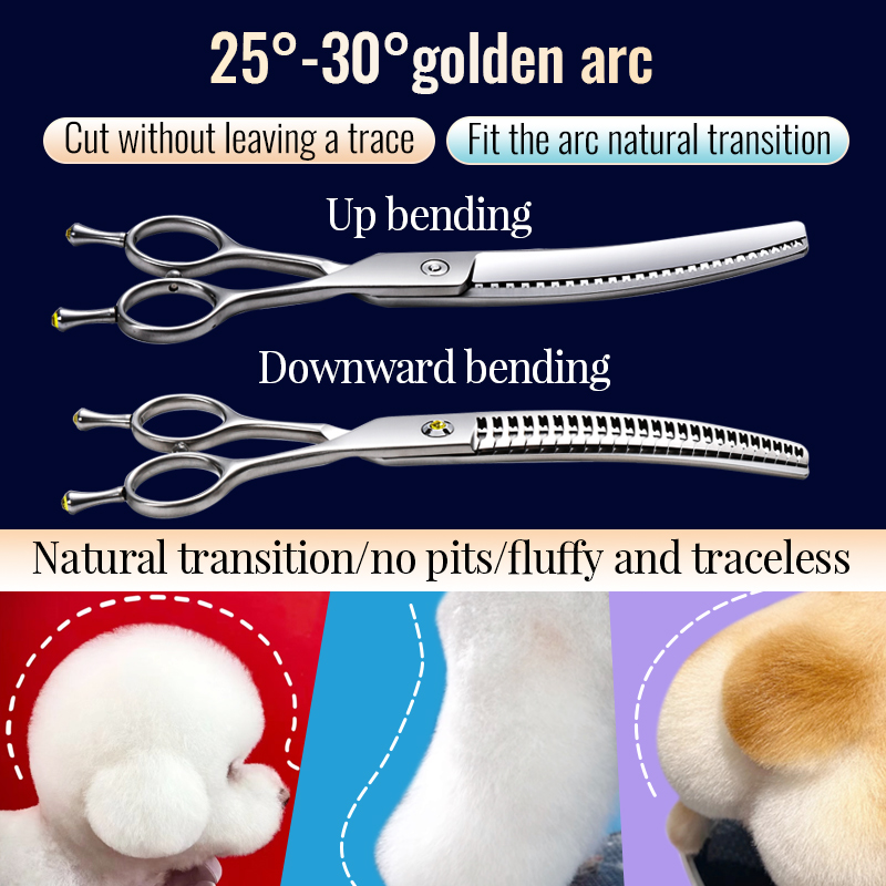 Fenice 7 дюймов VG10 профессио – обзор и цена Professional Pet Grooming Scissors Curved