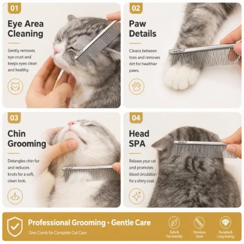 Расческа для груминга животных – обзор и цена Flea Comb Fine Tooth Pet Tear Stain