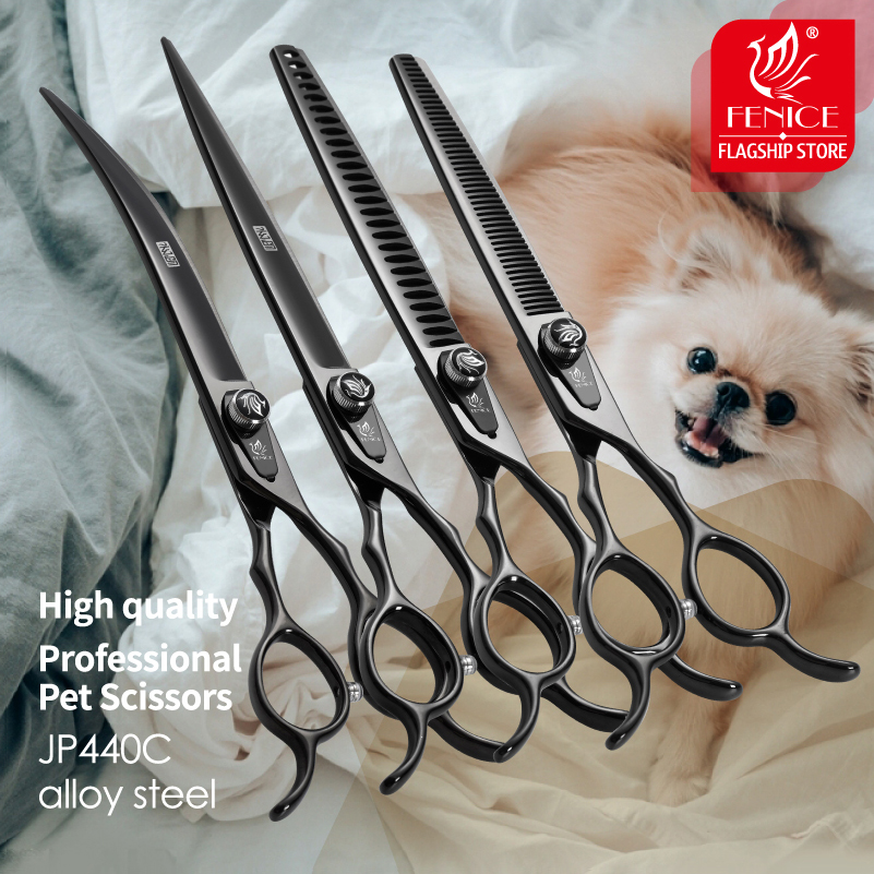 Fenice JP440C стальные професс – обзор и цена Professional Pet Grooming Scissors Curved
