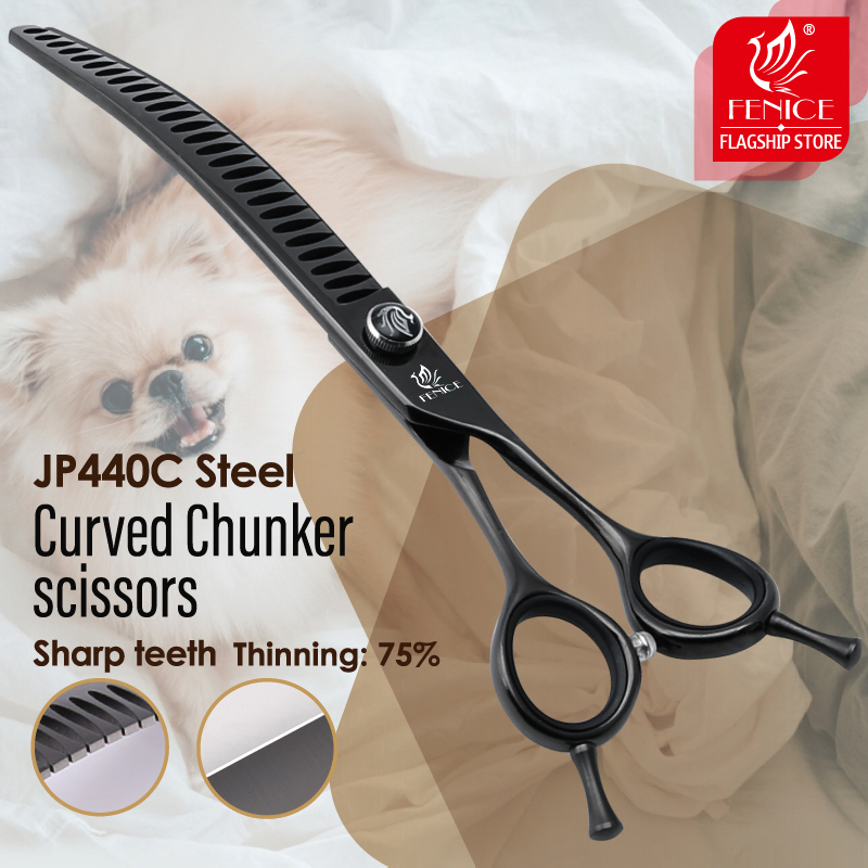 Fenice JP440C стальные професс – обзор и цена Professional Pet Grooming Scissors Curved