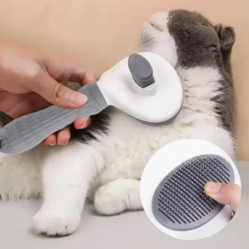 Самоочищающаяся щетка для выче – обзор и цена Slicker Brush Self Cleaning Pet Grooming