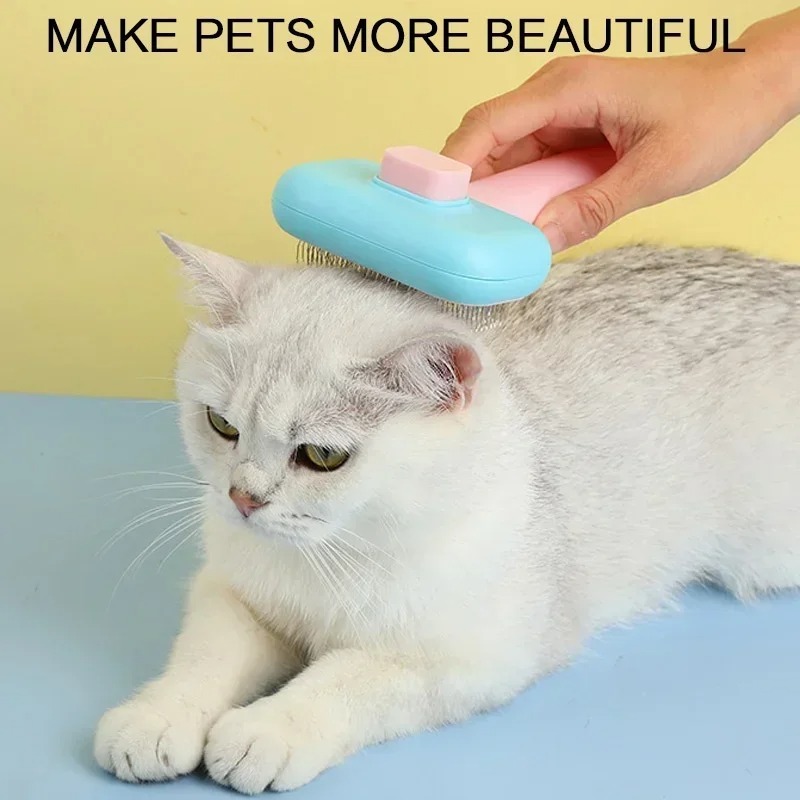 Самоочищающаяся расческа-щетка – обзор и цена Slicker Brush Self Cleaning Pet Grooming