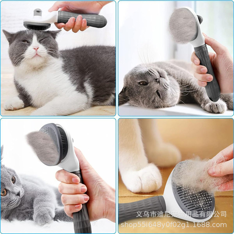 Самоочищающаяся щетка-пуходерк – обзор и цена Slicker Brush Self Cleaning Pet Grooming