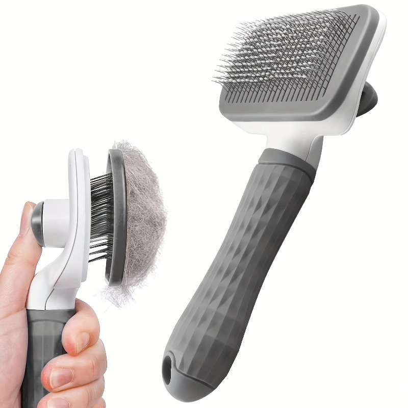 Самоочищающаяся щетка для уход – обзор и цена Slicker Brush Self Cleaning Pet Grooming