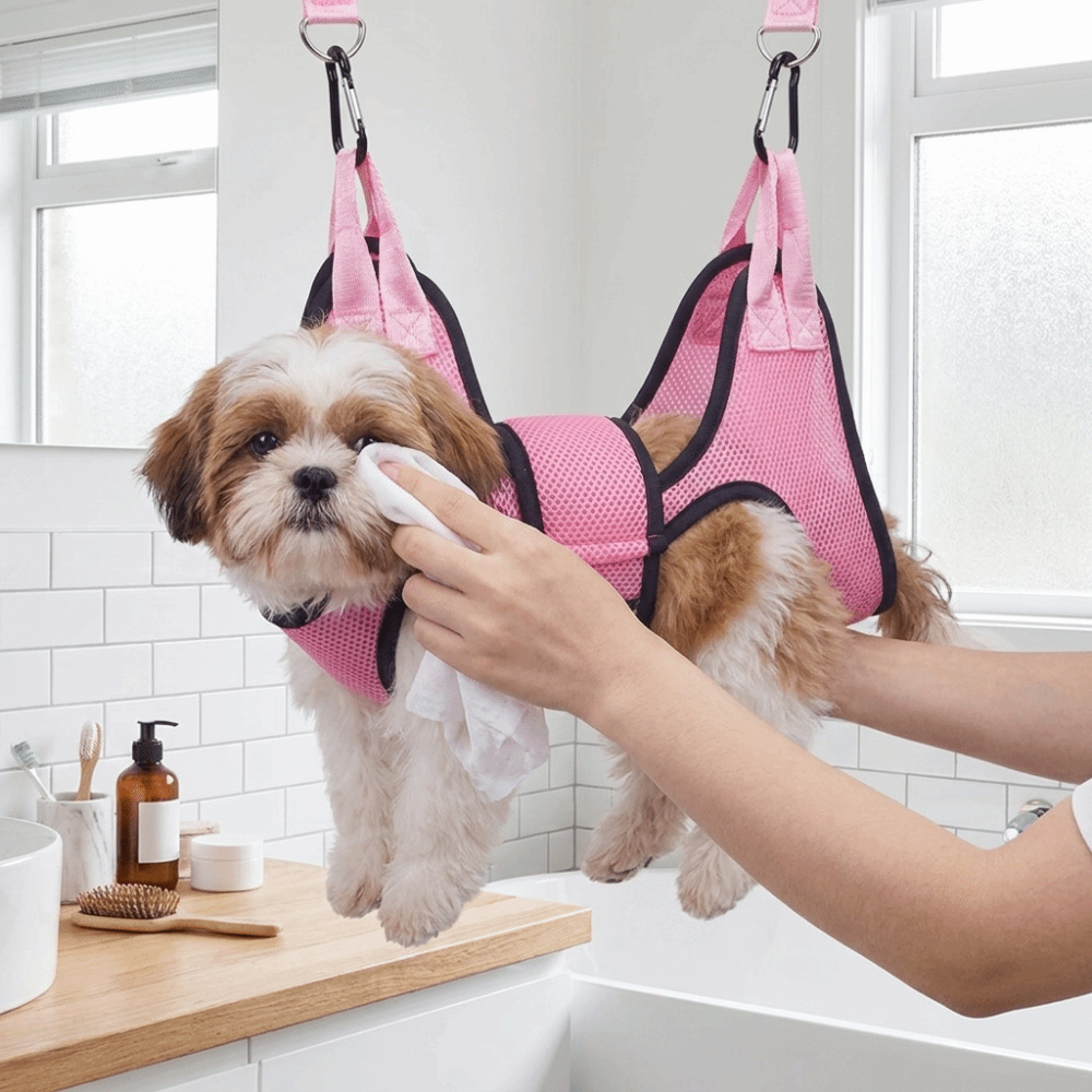 Регулируемый гамак для груминг – обзор и цена Pet Grooming Hammock Sling Restraint