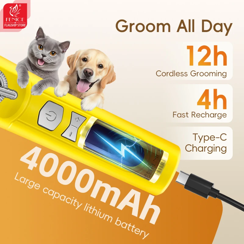 Беспроводная перезаряжаемая ма – обзор и цена Cordless Dog Clippers Low Noise Grooming
