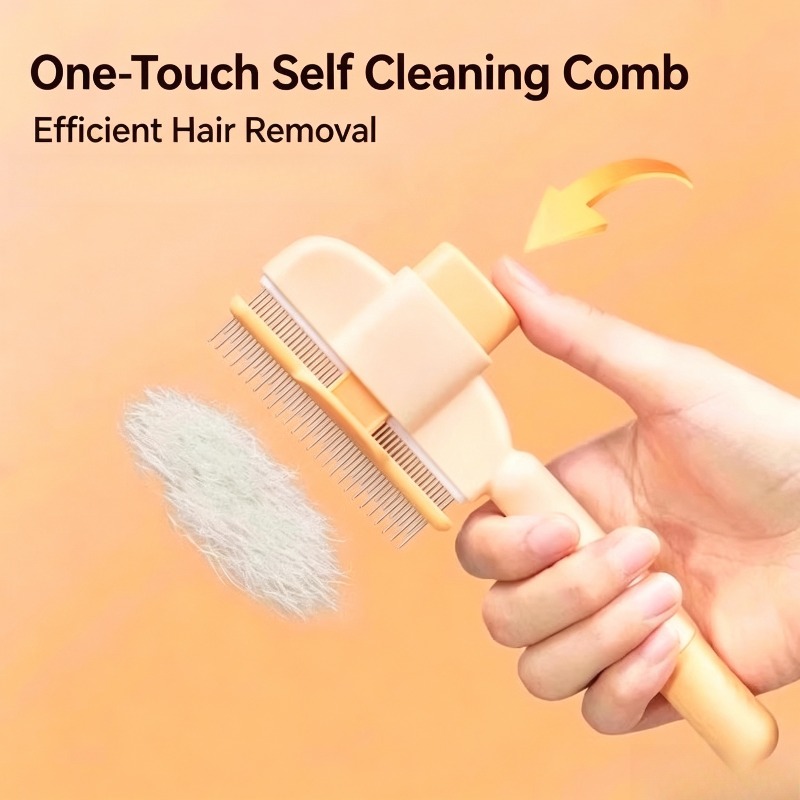 Самоочищающаяся щетка для уход – обзор и цена Slicker Brush Self Cleaning Pet Grooming
