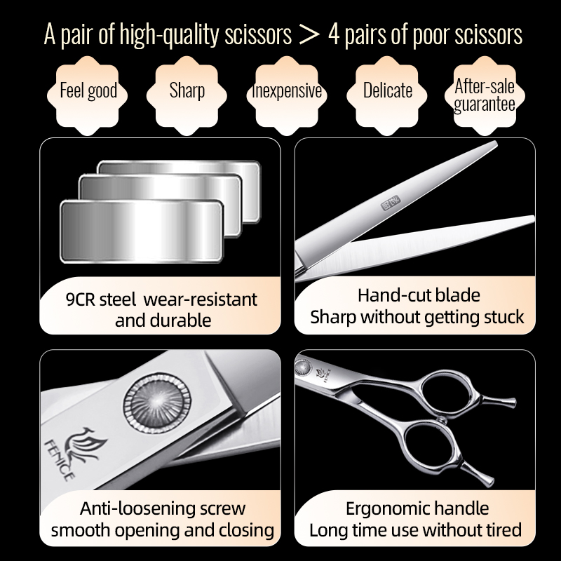 Fenice 6/6,5/7/7,5 дюймов проф – обзор и цена Professional Pet Grooming Scissors Curved