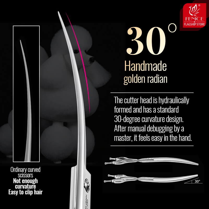 Fenice 6/6,5/7/7,5 дюймов проф – обзор и цена Professional Pet Grooming Scissors Curved