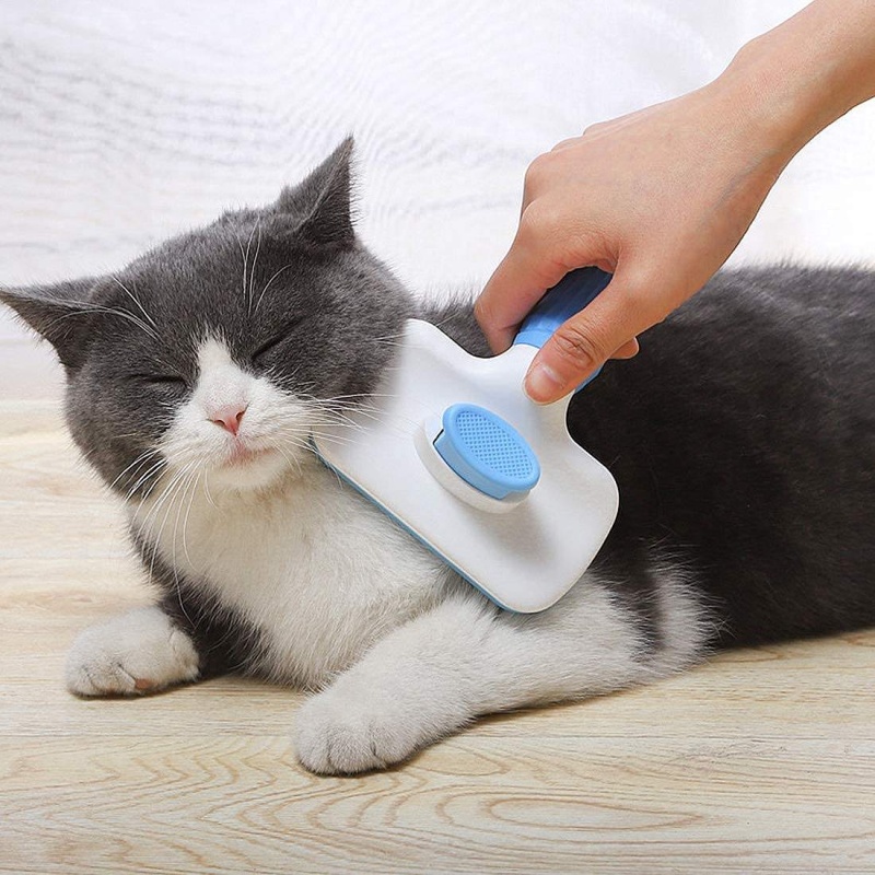 Самоочищающаяся щетка-расческа – обзор и цена Slicker Brush Self Cleaning Pet Grooming
