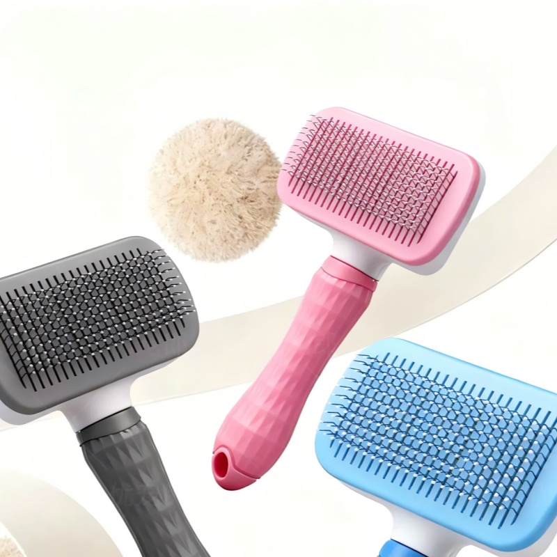 Самоочищающаяся щетка-расческа – обзор и цена Slicker Brush Self Cleaning Pet Grooming