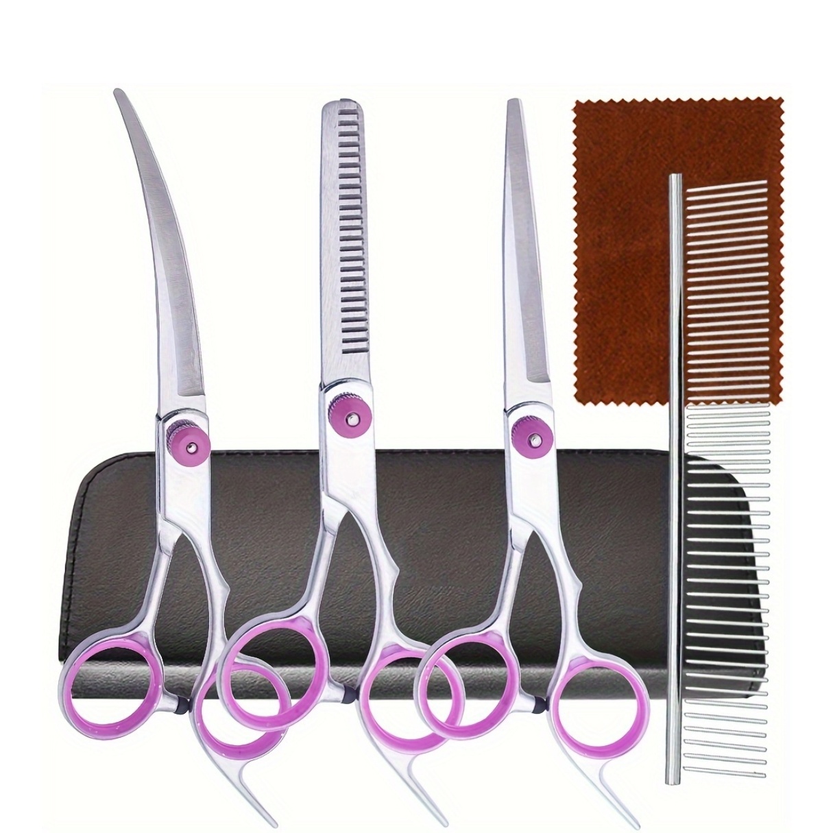 Набор профессиональных ножниц  – обзор и цена Professional Pet Grooming Scissors Curved