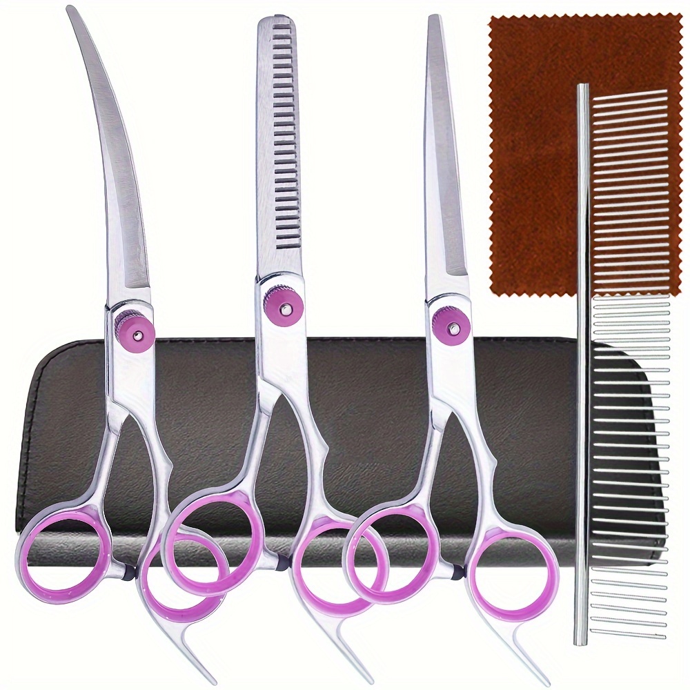 Набор профессиональных ножниц  – обзор и цена Professional Pet Grooming Scissors Curved